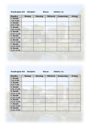 Stundenplan SGS 